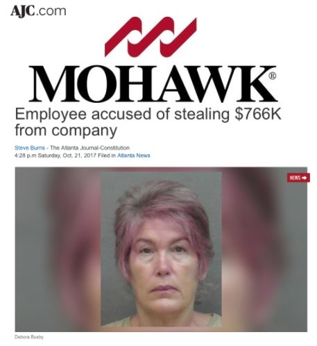 WILSONMEDIAUSA's tweet photo. 3 years, 3/4-plus million $$$ later until they finally found her out: #MohawkIndustries #MohawkHome #MohawkFlooring https://t.co/hsOVIXyLc3 https://t.co/lfWQ4D6lN2