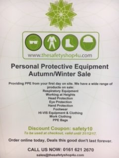 safetyshop4u's tweet photo. **AUTUMN WINTER SALE ON ALL #PPE**
Use discount code safety10 at check out....valid until 31/12/2017 #health&amp;safety #telcomms #safetywear https://t.co/WTLyhFeTIw