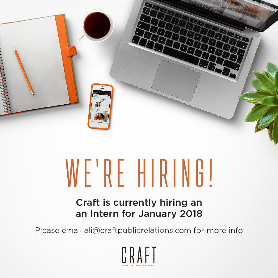 We're hiring an intern! Interested? Inquire within! #pr #Toronto #humberPR