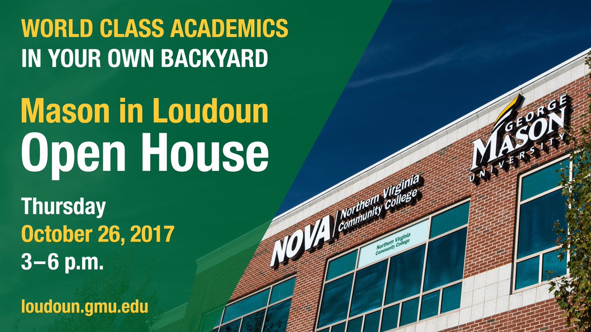 novaloudoun's tweet photo. This Thursday, our partner @GeorgeMasonU #Loudoun is having an open house. Come get a peek. Signal Hill building - 21335 Signal Hill Plaza https://t.co/mzn29L2eMG