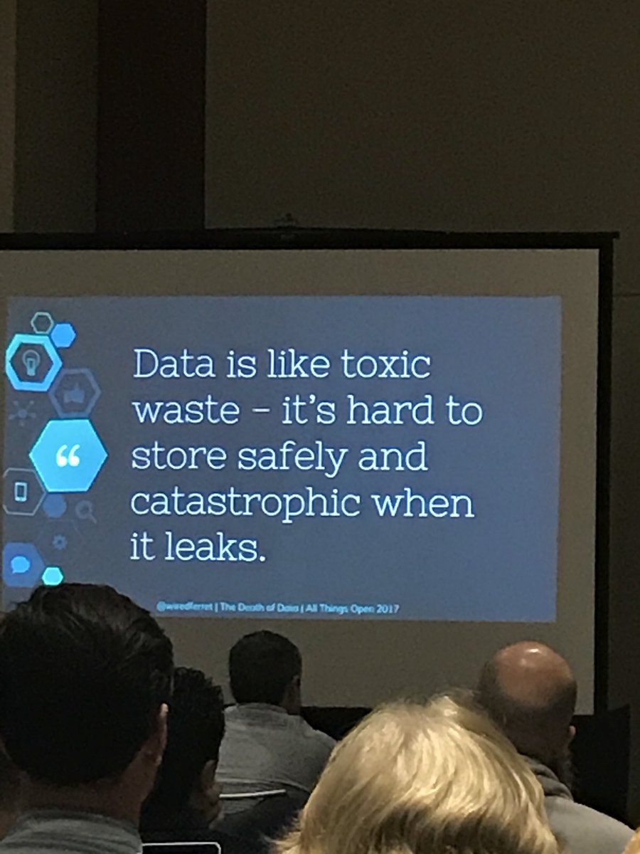 Scary, but true. <a href="/wiredferret/">Heidi, Sticker Thoughtleader</a> <a href="/ncsulibresearch/">NCSU Lib Research</a> #AllThingsOpen #aot2018
