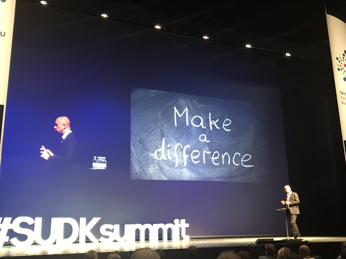 Every change requires one person, make a difference my favorite words ends a great day! #sudksummit