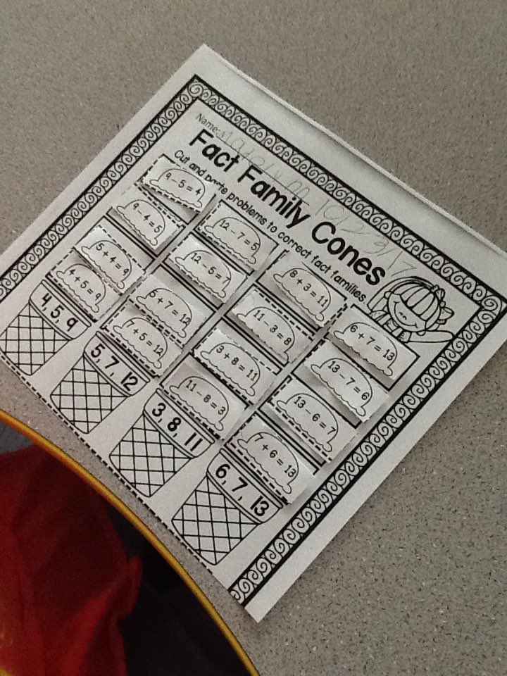 MrsNashGrade1's tweet photo. Our fact families looked tasty today! https://t.co/2EMPz2JeiB