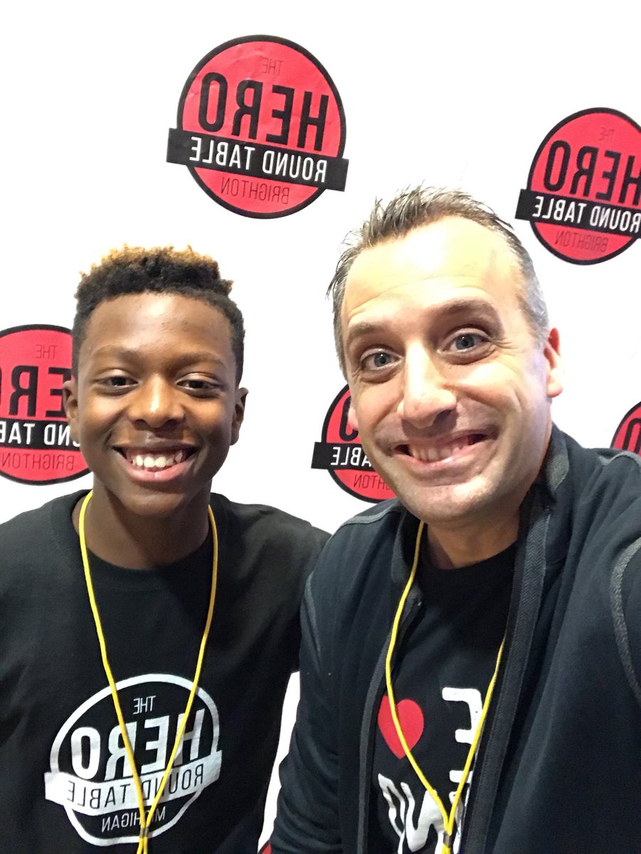 Joe_Gatto's tweet photo. Met this awesome kid here. Follow him @Rudyssockdrive #HeroRT @HeroRoundTable https://t.co/ackY4BQ5GY