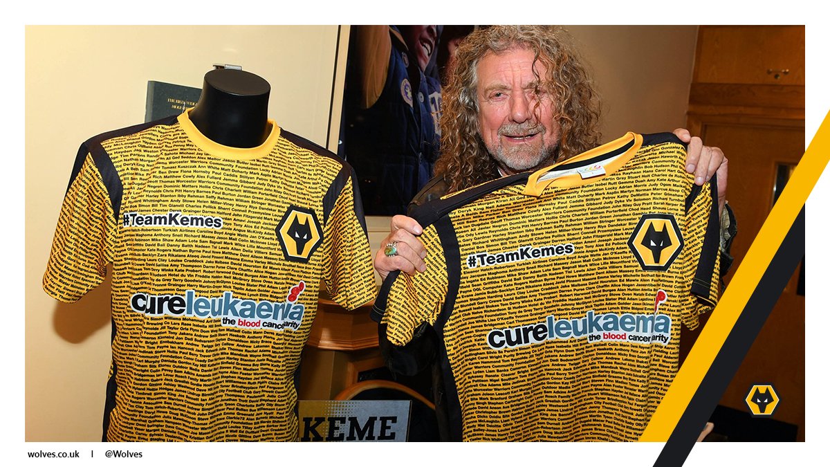 CureLeukaemia Wolves Vice-President Robert Plant is the latest to make a  donation as the fund in support of #TeamKemes goes through 100,000.Well  done all
