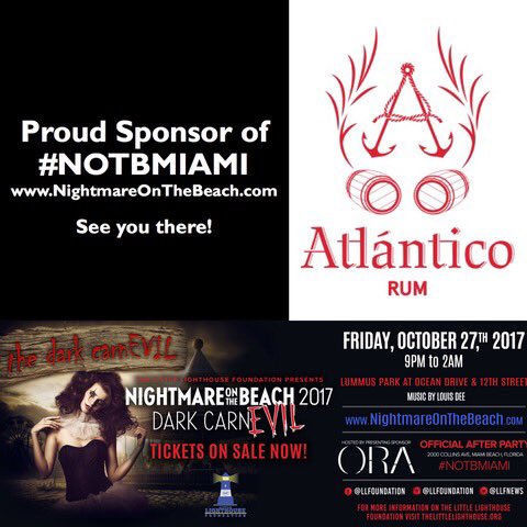Who’s ready to party for a great cause this Friday? @LLFNews #LLFoundation #NOTBMIAMI @AtlanticoRum #atlanticorum