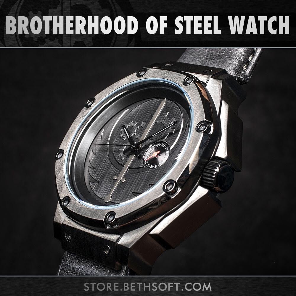 Limited edition Brotherhood of Steel Watch available for pre-order NOW at the #Bethesda Store! #Fallout4 store.bethsoft.com/brotherhood-of…