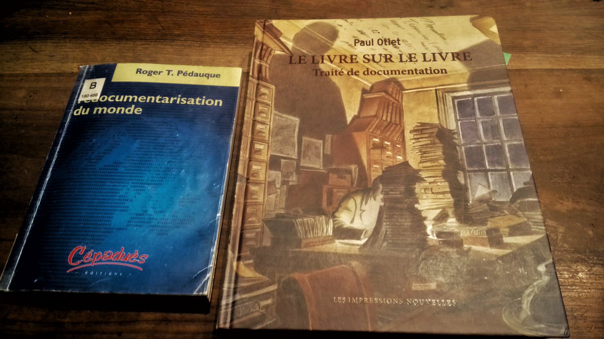 cucurbitadoc's tweet photo. #PEB du mois avec @Biblio_amu : le #document dans tous ses états ! #PaulOtlet #RogerTPedauque #documentation #redocumentarisation #capesdoc https://t.co/4uzqUB1jxO