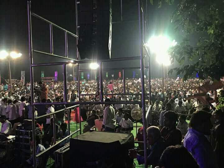 SunilKattoju's tweet photo. Biggest celebrations in the history of world
     50000 fans celebrating prabhas birthday 
    This is very huge never before celebrations https://t.co/qLv0EJRSBM