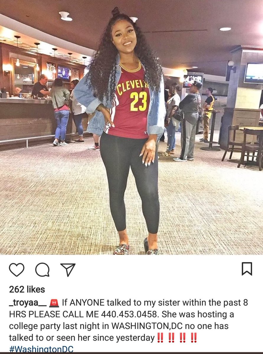 TVNewsLady's tweet photo. Have you seen #Cleveland native #NaticaHarris? She was last seen in DC hosting party @ #HowardHomecoming. Please RT
https://t.co/Mh5XXoZlcC https://t.co/ZaieraEZnz