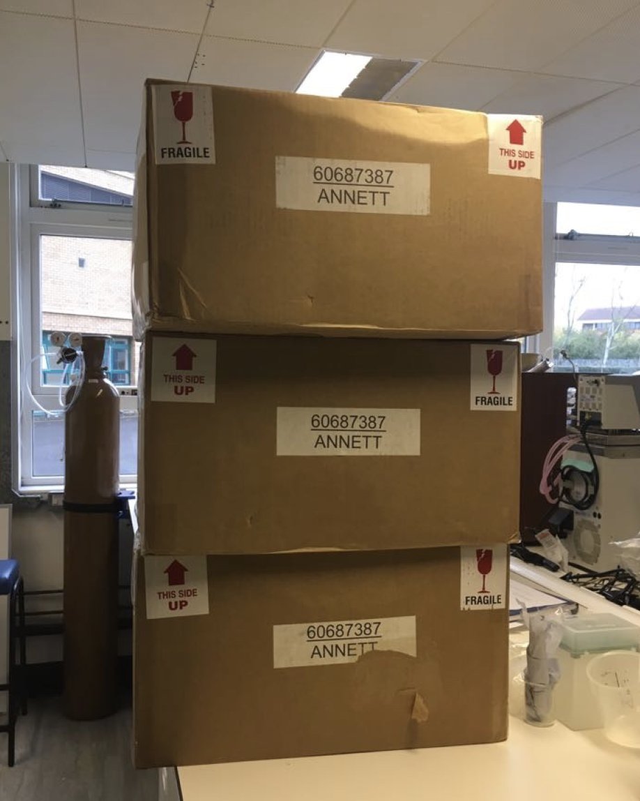 amberadium's tweet photo. Six new #RaDeCC detectors arrived for project #RaCETraX! What should I name them? (They come in pairs...) https://t.co/ogcUBsYPRq