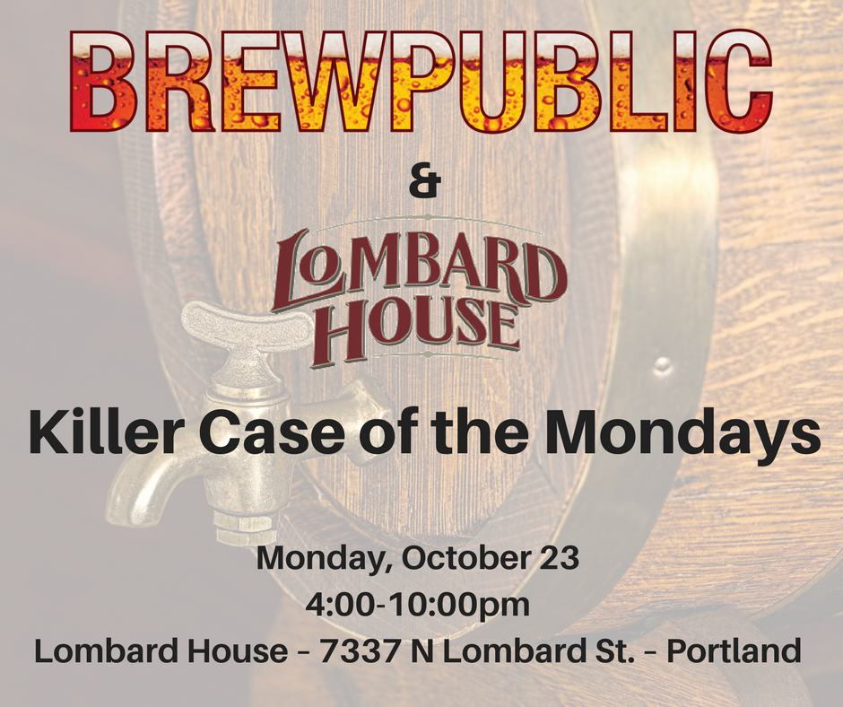 BREWPUBLIC's tweet photo. #KillerBeerWeek continues today at Lombard House with some rare beers plus #MNF will be on the TV. Details: https://t.co/xiBbNneYPl #KBW17 https://t.co/miySCTrG0B