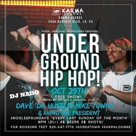 kyirim's tweet photo. This Sunday! More Artist TBA! #shows #koreatown #hiphop #sundayevening #karmalounge #underground #undergroundLA #bars #mondaymorning #ya https://t.co/MwNJ7NTm9j