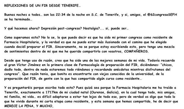Virico_'s tweet photo. 💊 Un #FIR, sobre el congreso #SEFH2017 : “Una de las mejores semanas de mi vida”. Echa un vistazo a la carta AQUÍ: https://t.co/YV3GuIAoBq https://t.co/zIiczWMhow