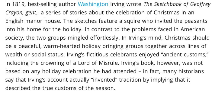 CSorenson2019's tweet photo. #APUSH220 Irving deserves more credit for basically "inventing" the Christmas traditions we Americans celebrate today! @HistClassroom https://t.co/hpboeQwd8G