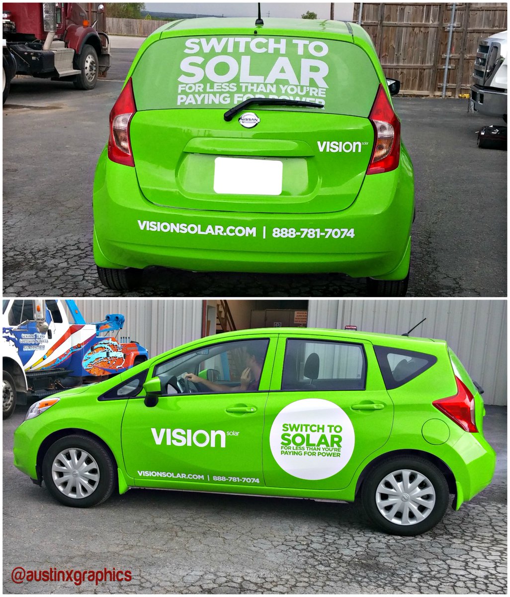 AustinXGraphics's tweet image. This should be an easy to spot car #Austinxgraphics #visionsolar #graphics #decals
