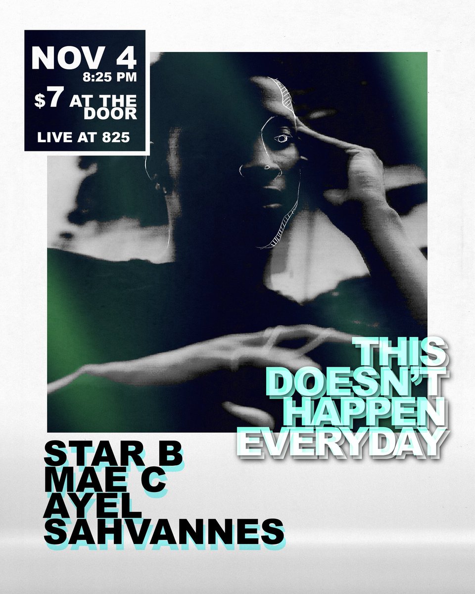StarB816's tweet photo. Nov 4th at @liveat825 w/ the 🌹 @sheislovemaec &amp; the homies @AyEl_Music &amp; @Sahvannes 

 #ThisDoesntHappenEveryday https://t.co/zhKDcqZ51T