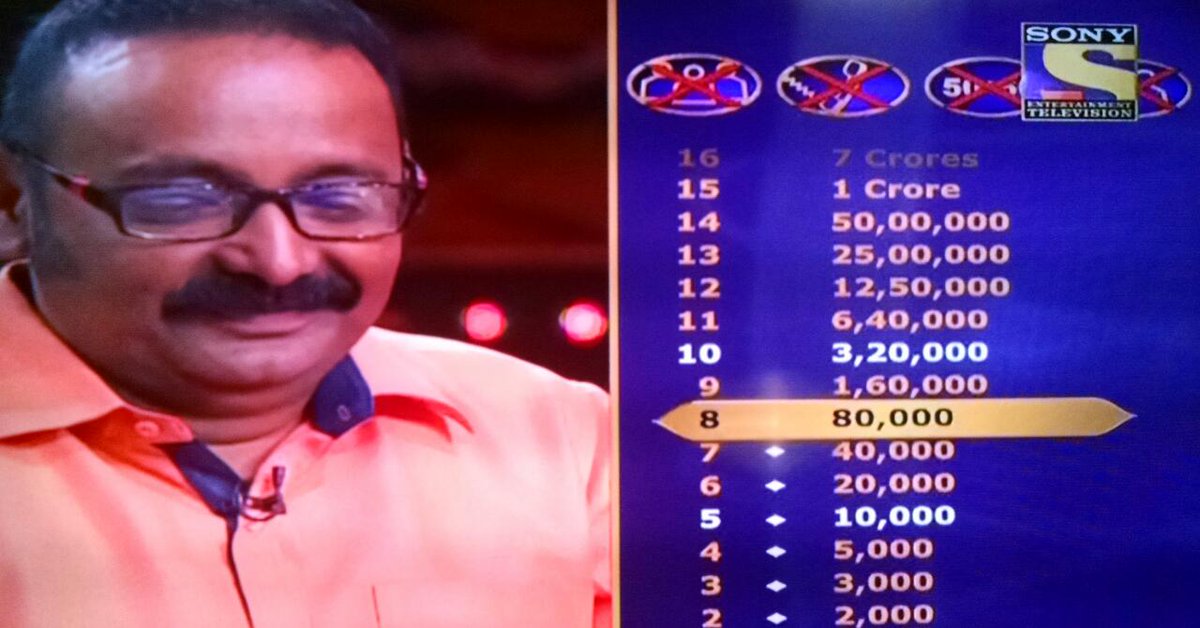 Touritor's tweet photo. Well played Mr. Shashikant ( Tour Guide from Agra) on today's KBC Game Show Show ! #KBC2017 #touritor #tourguide @SonyLIV #kbc9 https://t.co/tcK62GGAf2
