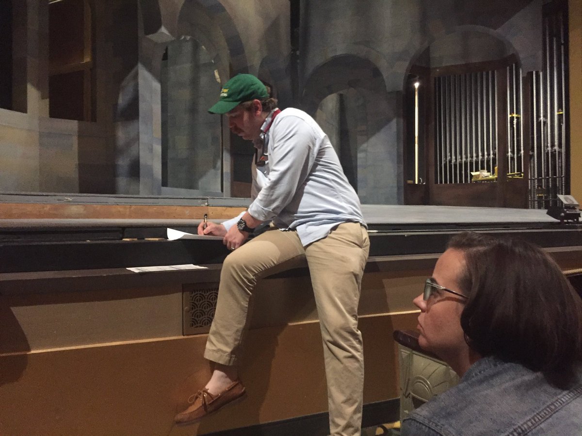 BGMexp's tweet photo. Globe live rehearsals have been thought provoking enough for Kate to stare pensively into the distance. Come see why Friday &amp; Saturday! https://t.co/5b4sdzxdxH