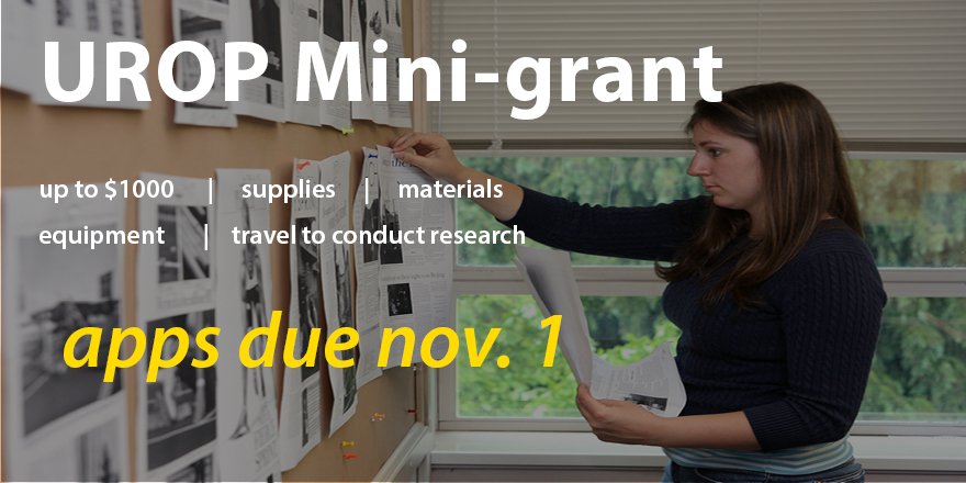 uoUROP's tweet photo. Mini-grant applications available now! https://t.co/DEgEhIVbYX https://t.co/1zvB1FEjGg