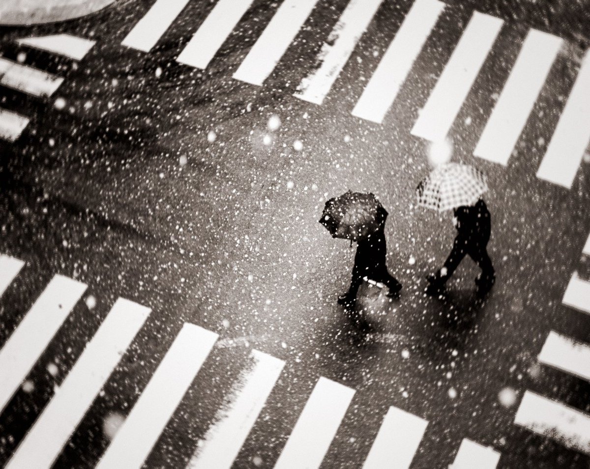 Early snow in Paris. Sometimes you get lucky - shot this from my apt window while sipping coffee over breakfast.