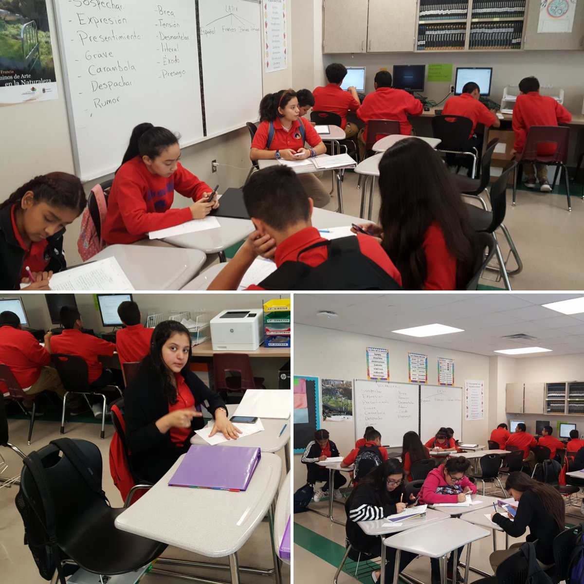 puentespanish's tweet photo. They love to use their phones, let them use them by looking at the meaning of some words. #spanishclass #beforereading #hartmanproud https://t.co/nMU25CGFZG