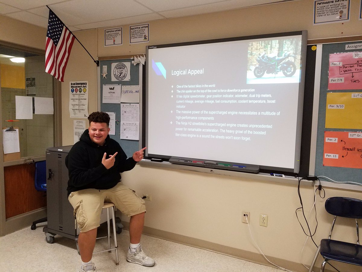 mrskile_muhl's tweet photo. Sebastian presenting his Ethos, Pathos, & Logos Commercial. #CommunicationMonday https://t.co/cMOG39jonJ