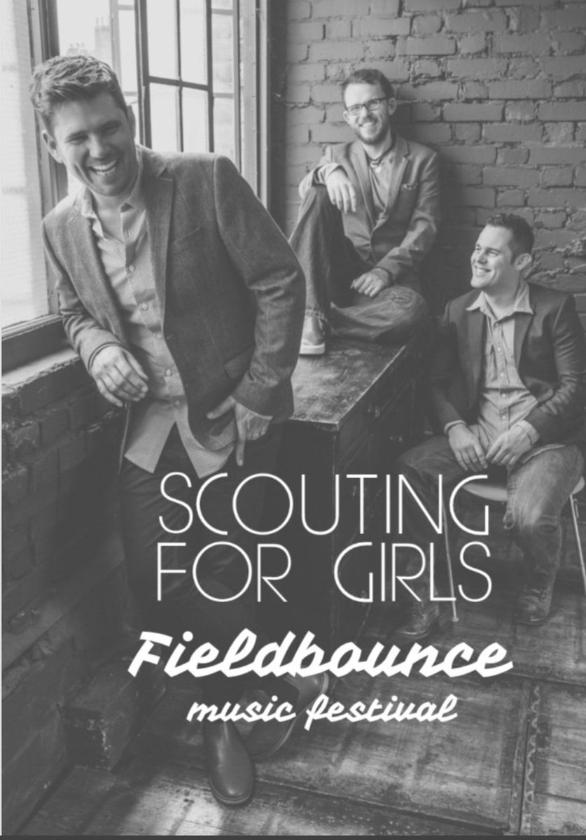 fieldbounce's tweet photo. OUR FIRST HEADLINER!!! @Scouting4Girls https://t.co/J1dEKSMfok