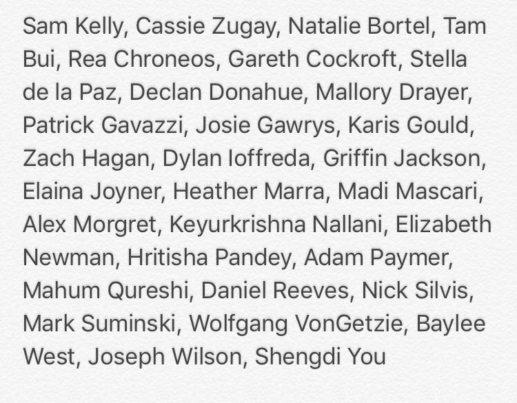 HersheyNHS's tweet photo. If your name is listed below, please text this message: @hhsnhs1921 to this number: 81010 https://t.co/Cr1rh2v4US