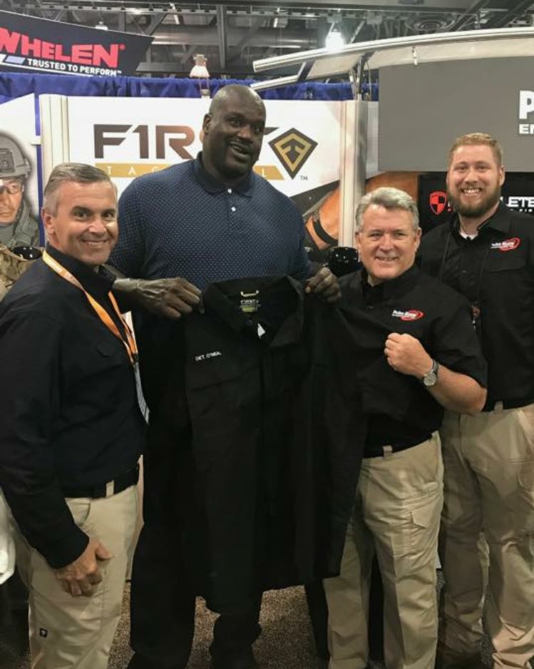 FirstTacticalUS's tweet photo. Big man approved. Glad to have @SHAQ in #FirstTactical and #pointblankbodyarmor https://t.co/enTsKOa0uJ
