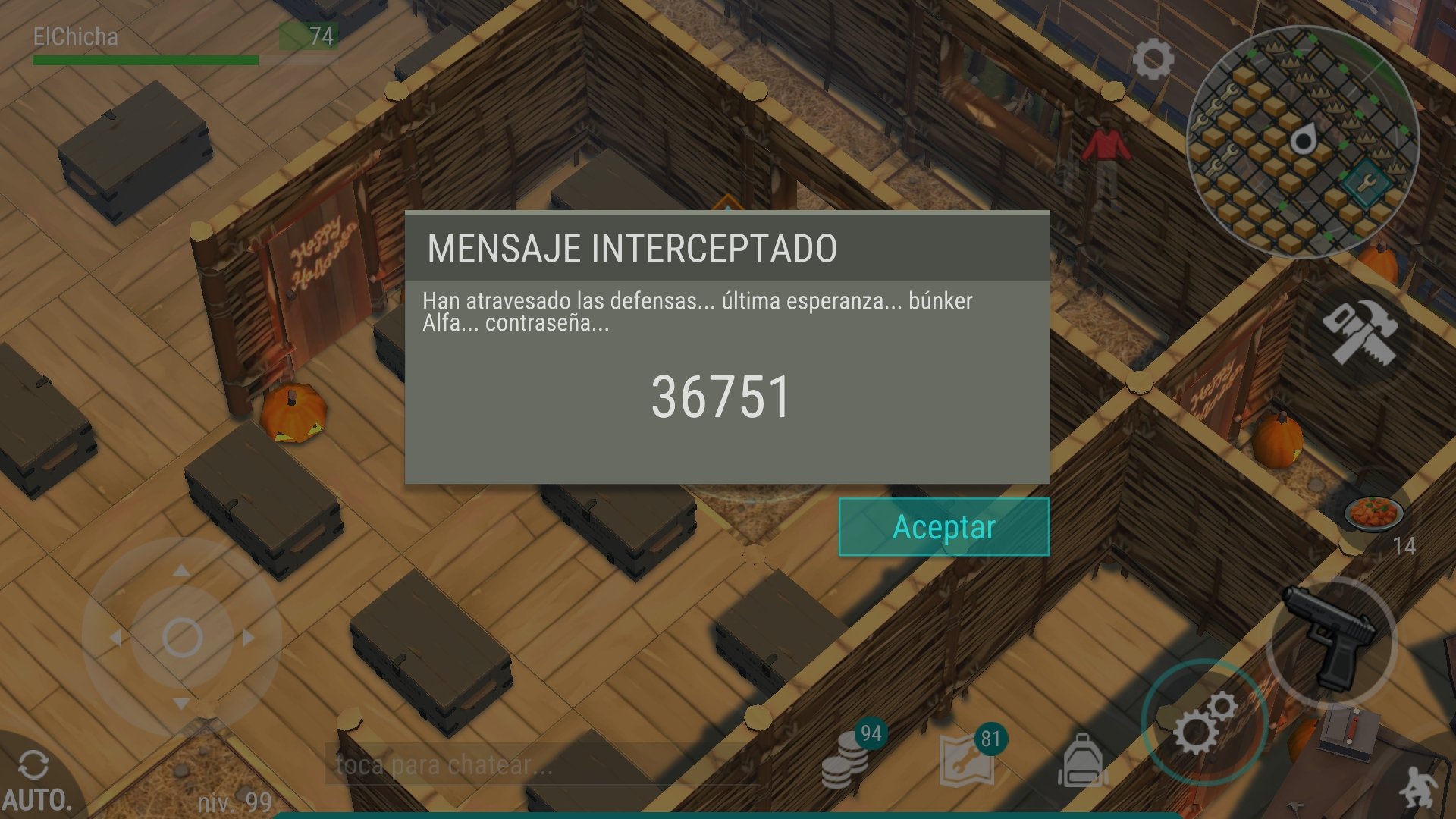 El chicha on Twitter "Código del búnker alfa de hoy. ) https//t.co/saUTaBMgC6" / Twitter