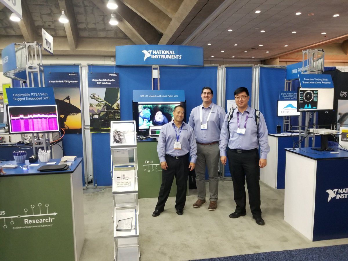 EttusResearch's tweet photo. Our #sdr crew is on site at #MILCOM2017 to talk about #usrp! Come check us out at the @NIglobal booth #922. https://t.co/jlVHPJc9R3