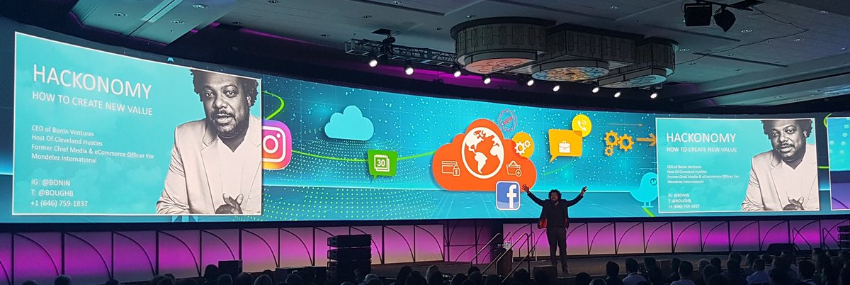 alanlepo's tweet photo. Now up the energetic @boughb taking about #hackonomy. How do you break what you do and build new business models. #Bsftconnections #socbiz https://t.co/pPX8lSQXpD