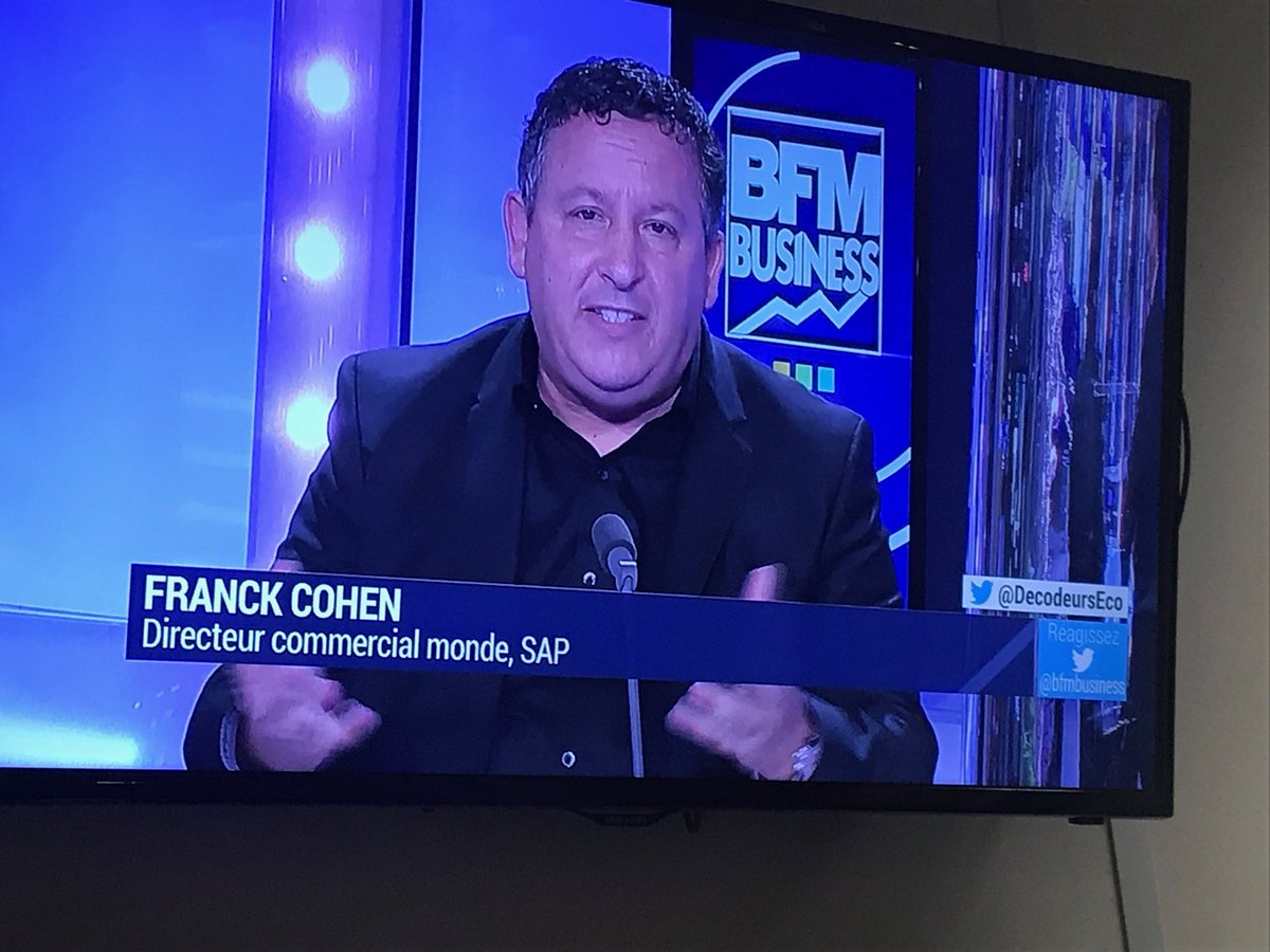 .@franck_cohen discusses the impact of new technologies such as AI on enterprises in French TV program BFM Business.@SAPFrance @bfmbusiness