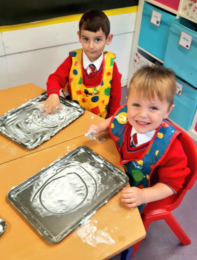 ysgolbrynhedydd's tweet photo. #YBHNURSERY practising writing our newly learnt numbers #messynumberformation #mathsinclass #numeracy #DIAIUTF #YBH #afternoonclass https://t.co/zWf3sl87J0
