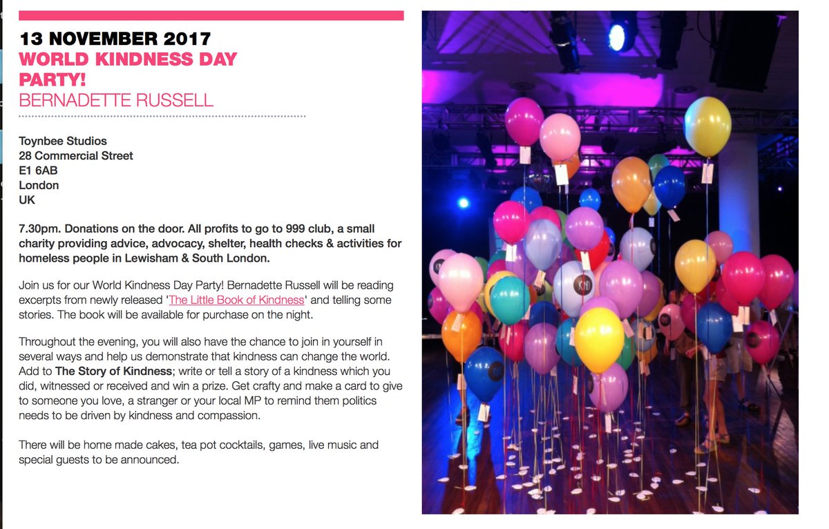 13th Nov is #WorldKindnessDay &amp;  launch of #TheLittleBookofKindness <a href="/orionspring/">Orion Spring</a>- come 2 FREE party <a href="/artsadm/">Artsadm*n</a> &amp; help us #changetheworld