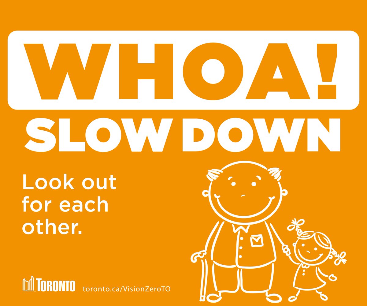 JohnTory's tweet photo. Coming to a neighbourhood near you. Check out these new slow down signs the city is giving out to residents. Please slow down &amp; take extra care.  #VisionZeroTO Info: https://t.co/QaHpSf0BQp https://t.co/lznIJwRKe3