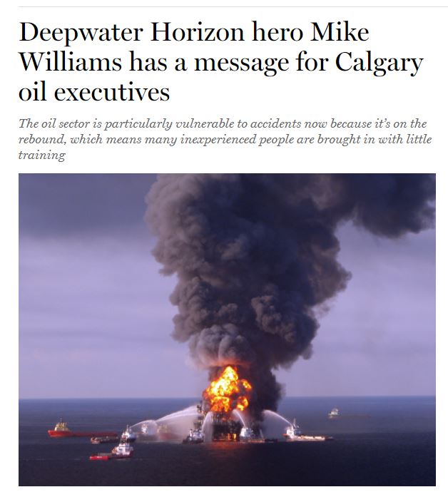 Honoured to host #DeepwaterHorizon hero Mike Williams at our recent Executive Summit in #yyc: bit.ly/2hZ6wG8 <a href="/financialpost/">Financial Post</a> #safety