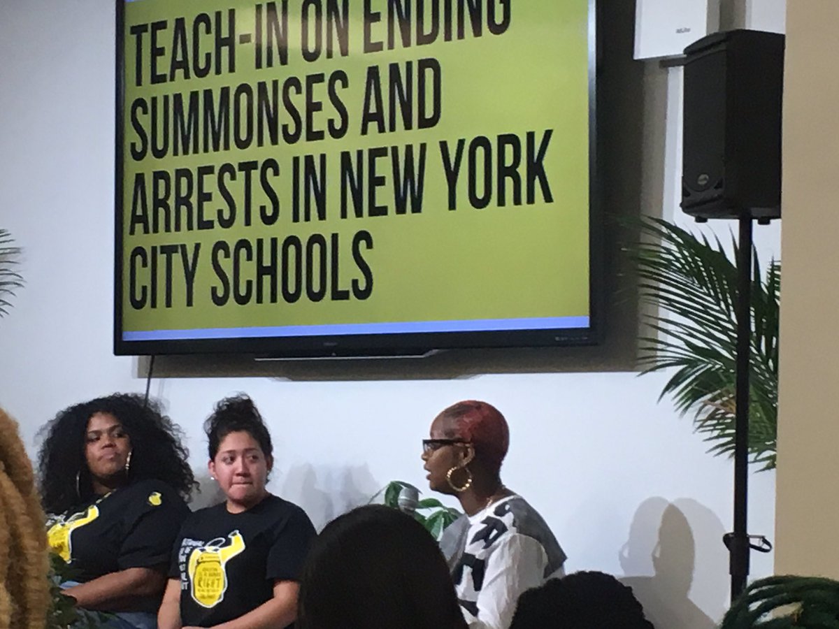 GGENYC's tweet image. Niya Kenny sharing the impact of standing up to police violence. #AssaultatSpringValleyHigh #CounselorsNotCops #DSCWOA2017