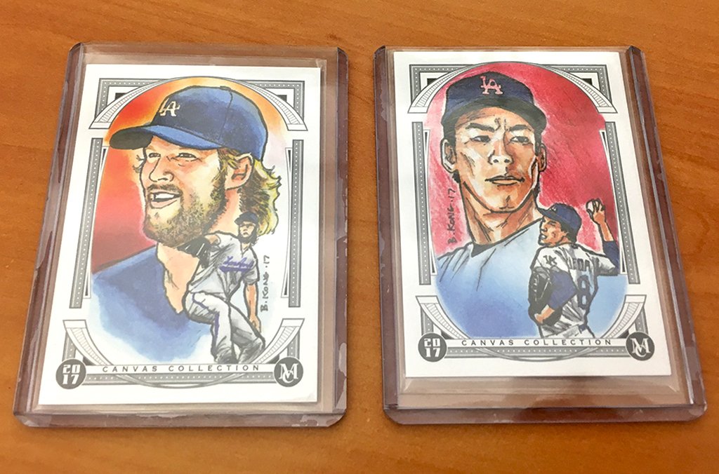 MLB's tweet photo. Helping to pitch the @Dodgers to the #WorldSeries, RT for a chance at this @ClaytonKersh22-Kenta Maeda @topps 2-pack! #MLBCards https://t.co/qDc24UfiBi