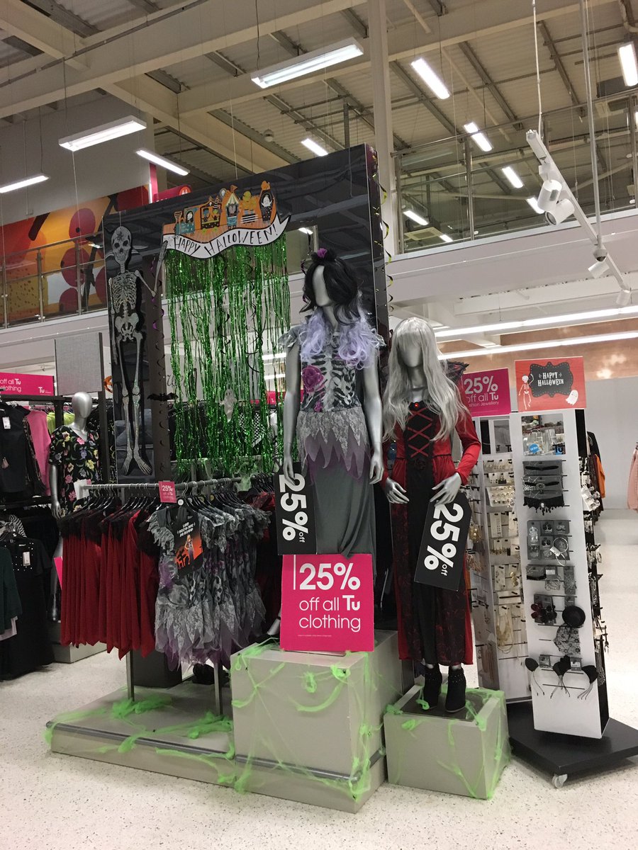 Allisonliddle's tweet photo. Pick up your Halloween costume @sainsburys heaton #n04js 25% off all clothing starts Tuesday 24th october! @tu_clothing https://t.co/g54Ks12Z9s