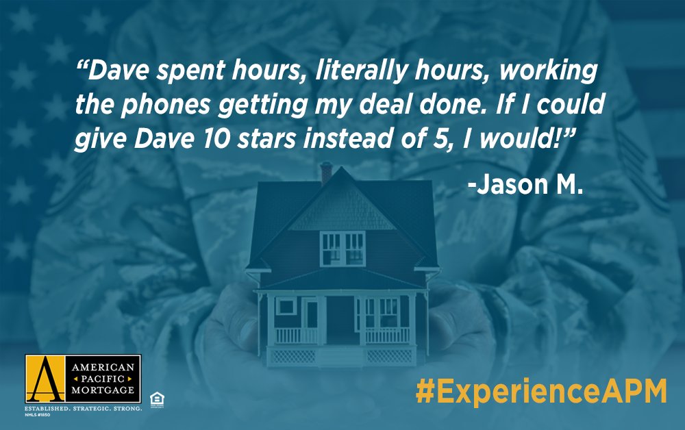 AP_Mortgage's tweet photo. Jason M. shares his #ExperienceAPM story w/ Direct Mortgage Funding – a division of APM using a #VALoan. Thank you for your service, Jason! https://t.co/Fr6YymtrxZ