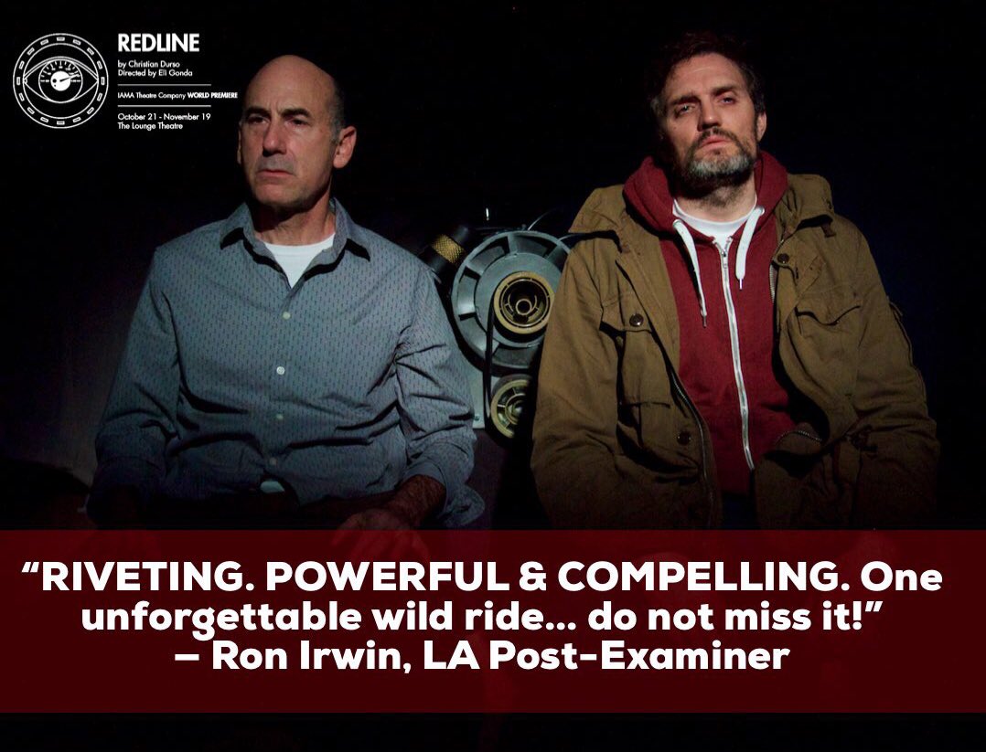 “RIVETING. POWERFUL &amp; COMPELLING. One unforgettable wild ride. Don’t miss it!” — Ron Irwin, <a href="/LAPostExam/">LA Post-Examiner</a> #RedlineIAMA biturl.im/Ee8ew