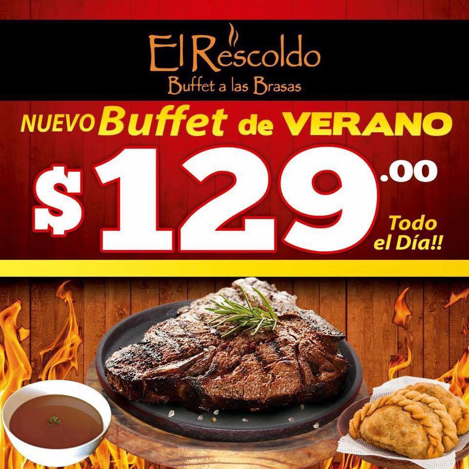 El Rescoldo Buffet! aprovecha esta gran promocion. Buffet a solo $129.00 Visita tu plaza <a href="/centroatizapan/">Centro Atizapan</a>