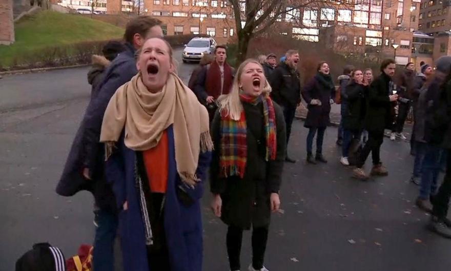 EmilAaslund's tweet photo. @BrentJCCherry Great, they're gonna outdo the scream choir in Norway last year.
#Hylekoret https://t.co/ZoD2WTAdEp