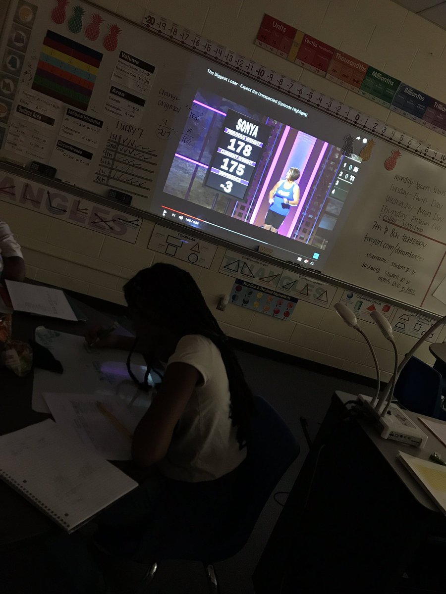 t_williams1028's tweet photo. 7th graders watching Biggest Loser weigh in & calculating percent increase/decrease in weight.They LOVED this activity #ccisdsecmathlearns https://t.co/g3fFzmCxlT