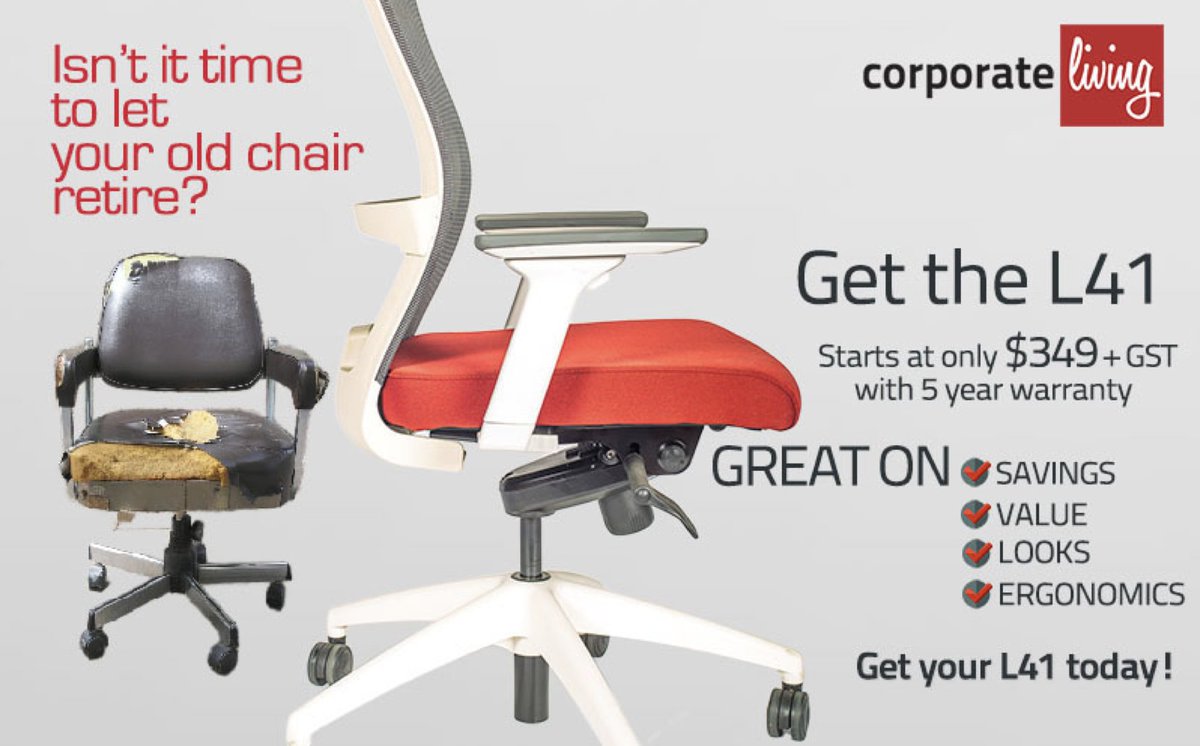 CorpLivingnetau's tweet photo. With our L41 Task seating range, you will get quality seating, without breaking the bank. https://t.co/WC7eAWAjKY #officechair #furniture https://t.co/XP1U1Z1Qox