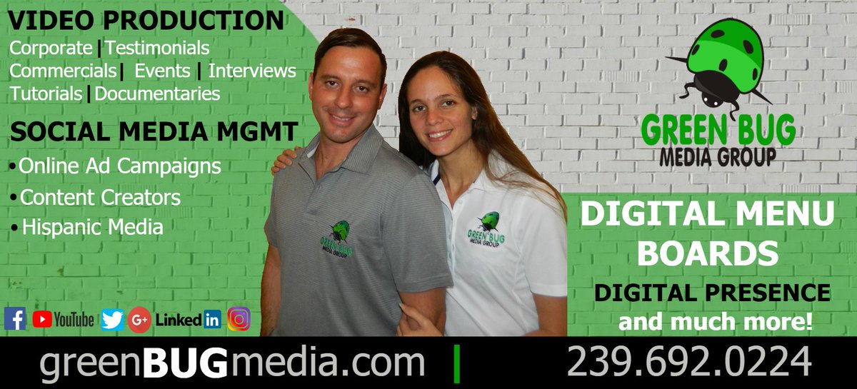 GreenBugMedia's tweet photo. Using video is on the rise. It will help you building your brand, strengthen your web presence and grow!  Contact the Green Bug Media Group https://t.co/5zbOnmcBRj