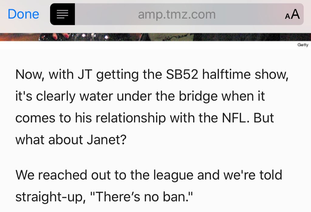 Now, the trifling  @NFL picks Justin for SB52. & tells  @TMZ there is NO ban on Janet Jackson.  #justiceforJanet