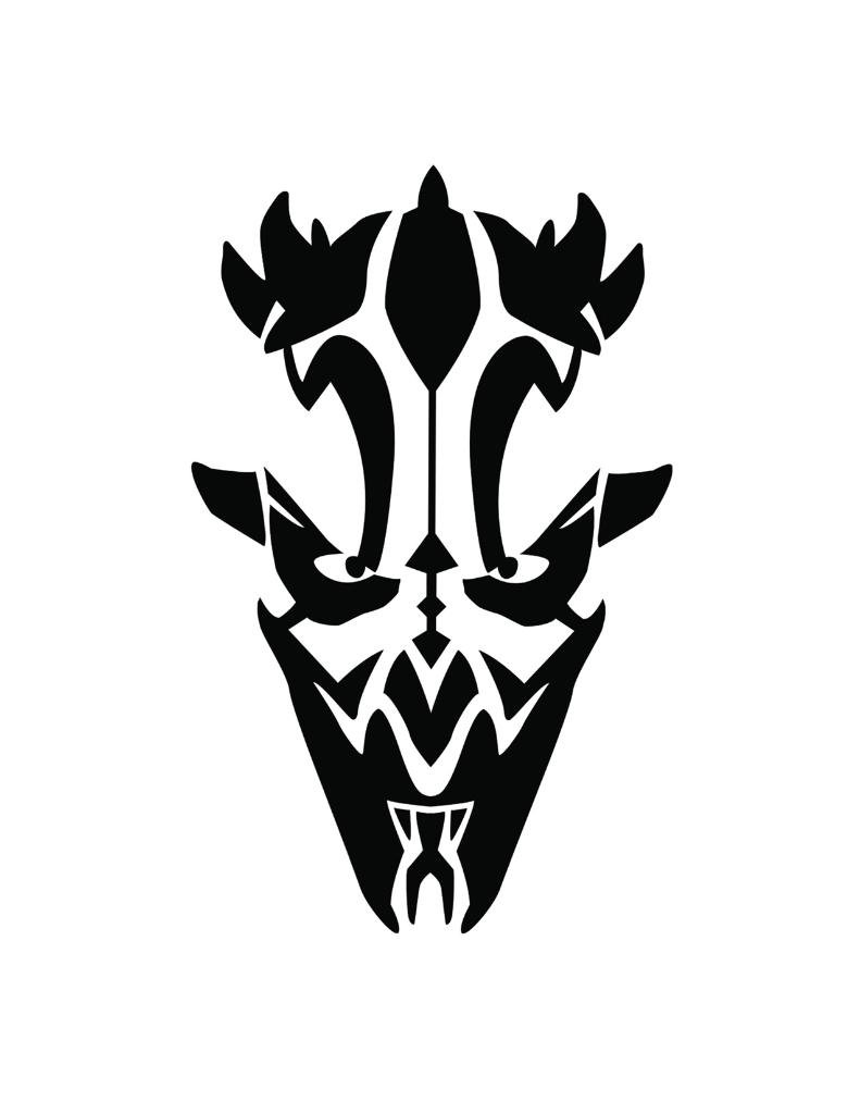 Darth Maul Pumpkin Stencil